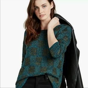 NWT-LUCKY BRAND CHECK PLAID SWEATER